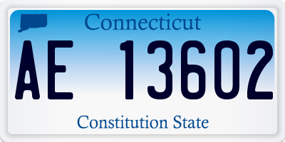 CT license plate AE13602