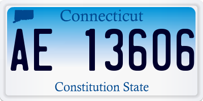 CT license plate AE13606