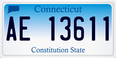 CT license plate AE13611