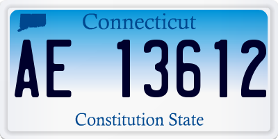 CT license plate AE13612
