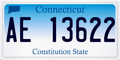 CT license plate AE13622