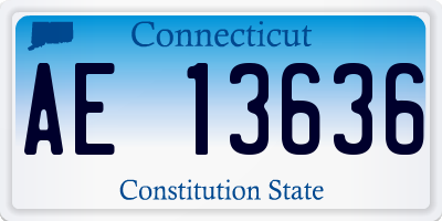 CT license plate AE13636