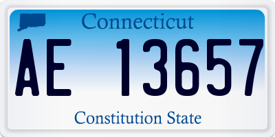 CT license plate AE13657