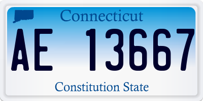 CT license plate AE13667