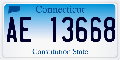 CT license plate AE13668