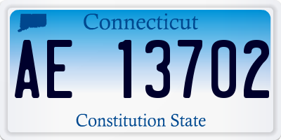 CT license plate AE13702