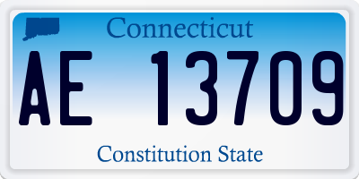 CT license plate AE13709