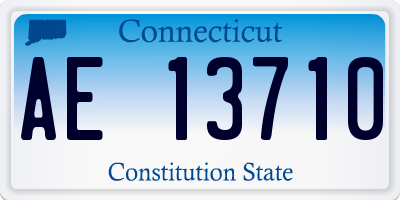 CT license plate AE13710