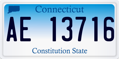 CT license plate AE13716