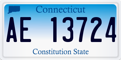 CT license plate AE13724