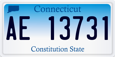 CT license plate AE13731