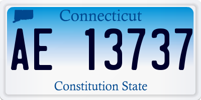 CT license plate AE13737