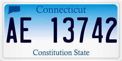 CT license plate AE13742