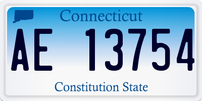 CT license plate AE13754