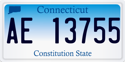 CT license plate AE13755