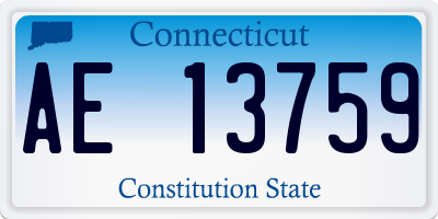 CT license plate AE13759