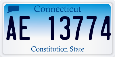 CT license plate AE13774