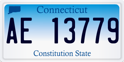 CT license plate AE13779