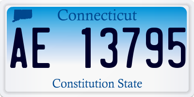 CT license plate AE13795