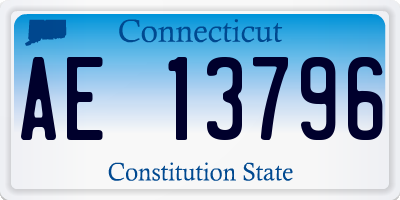 CT license plate AE13796