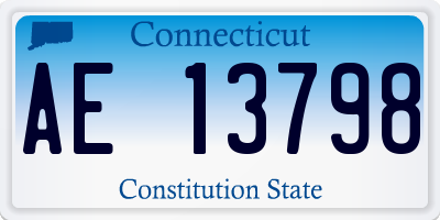CT license plate AE13798