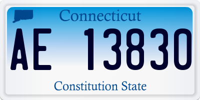 CT license plate AE13830