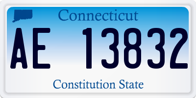 CT license plate AE13832