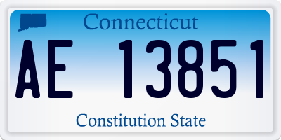 CT license plate AE13851