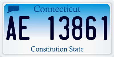 CT license plate AE13861