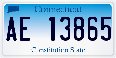 CT license plate AE13865
