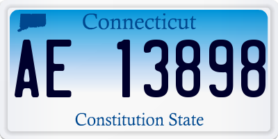 CT license plate AE13898
