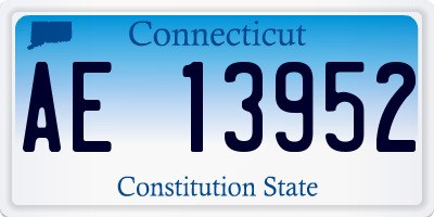 CT license plate AE13952