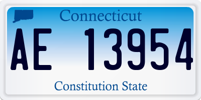 CT license plate AE13954
