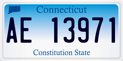 CT license plate AE13971