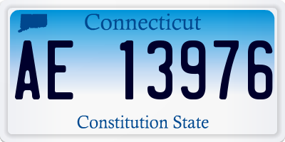 CT license plate AE13976