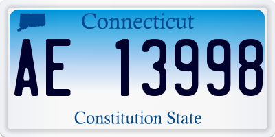 CT license plate AE13998