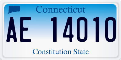 CT license plate AE14010