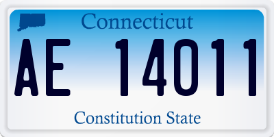CT license plate AE14011