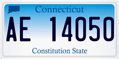 CT license plate AE14050