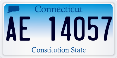 CT license plate AE14057