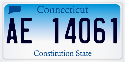 CT license plate AE14061