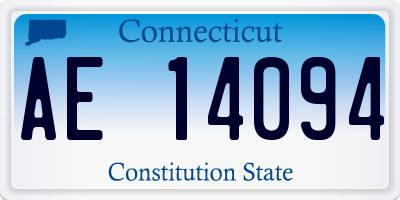 CT license plate AE14094