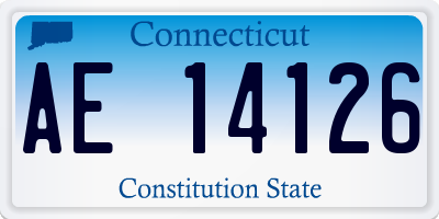 CT license plate AE14126