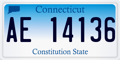 CT license plate AE14136