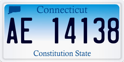 CT license plate AE14138