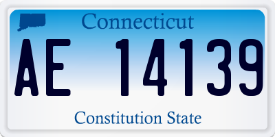 CT license plate AE14139