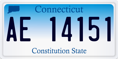 CT license plate AE14151