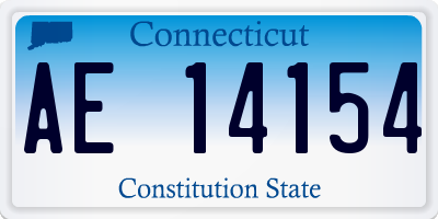 CT license plate AE14154