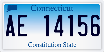 CT license plate AE14156