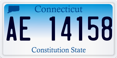 CT license plate AE14158